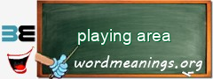 WordMeaning blackboard for playing area